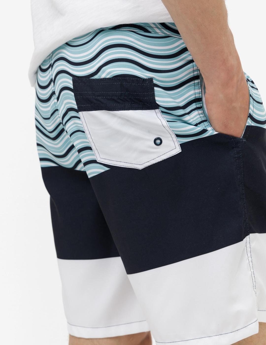 TIFFOSI BAÑADOR ESTAMPADO AZUL