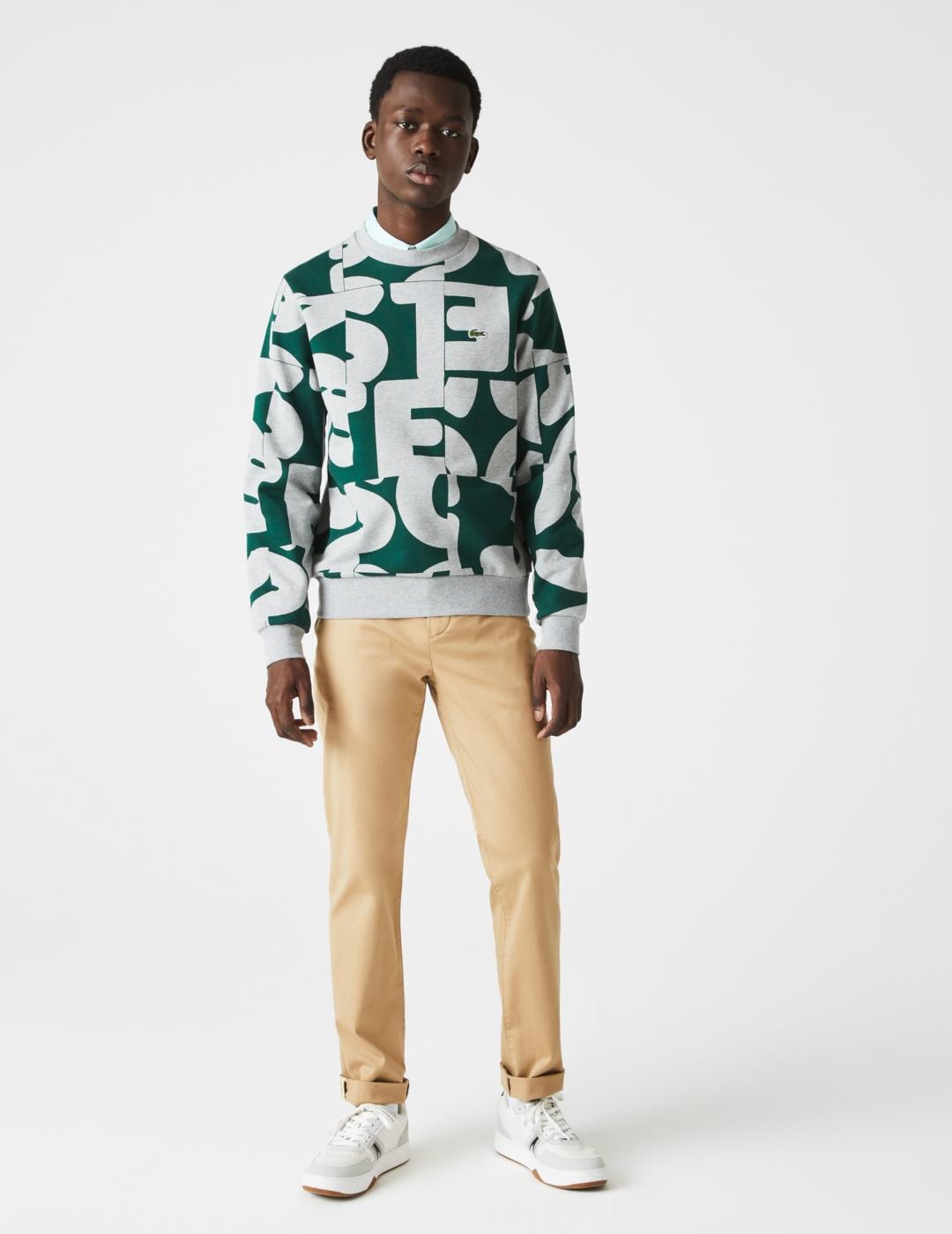 LACOSTE PANTALON CHINO  SLIM FIT BEIGE