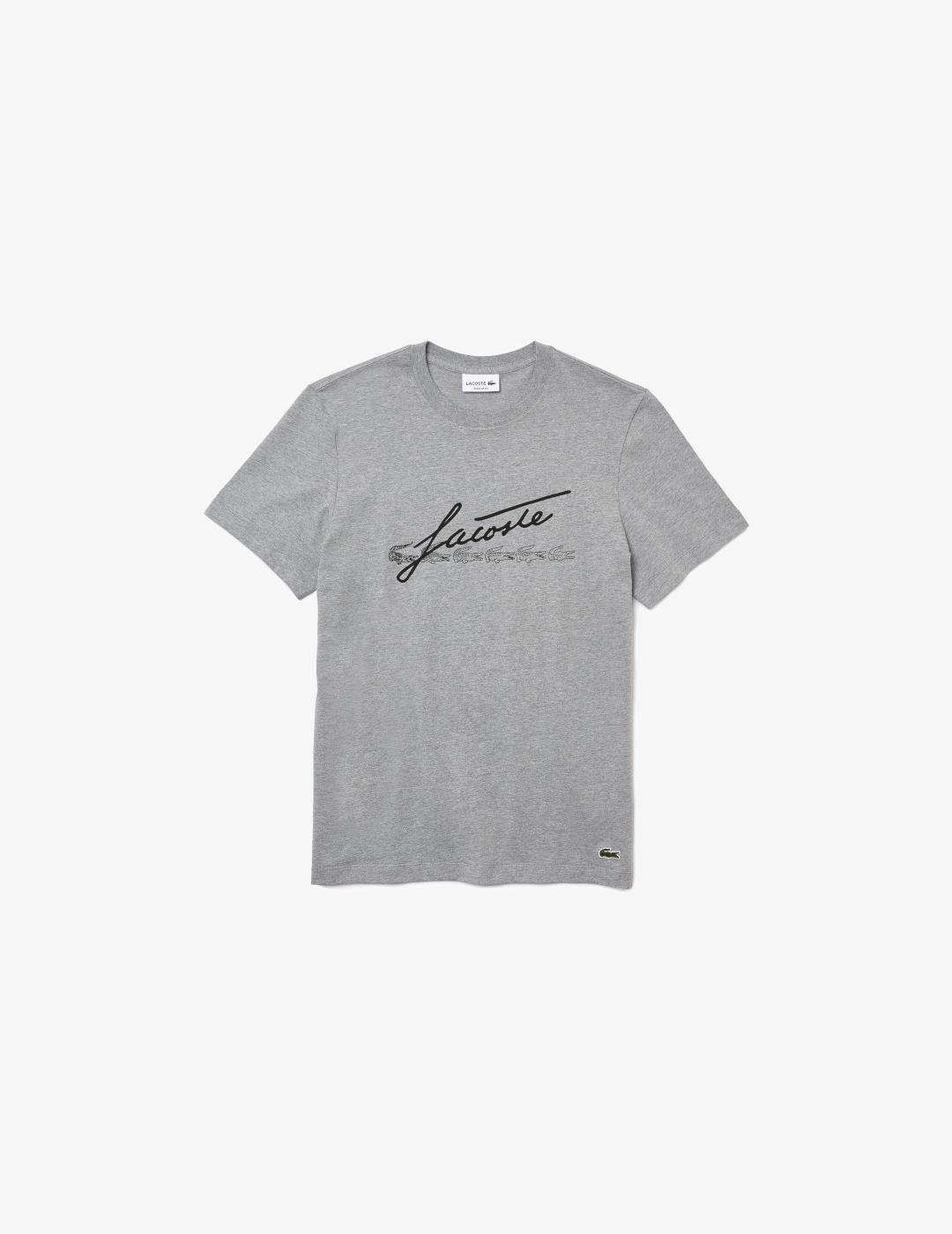 LACOSTE CAMISETA GRIS REGULAR FIT
