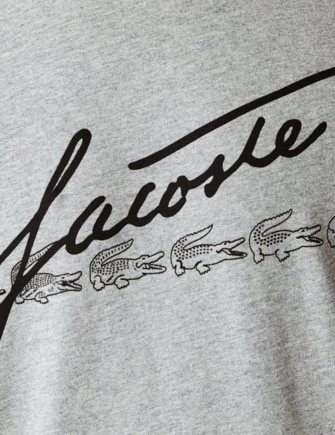 LACOSTE CAMISETA GRIS REGULAR FIT