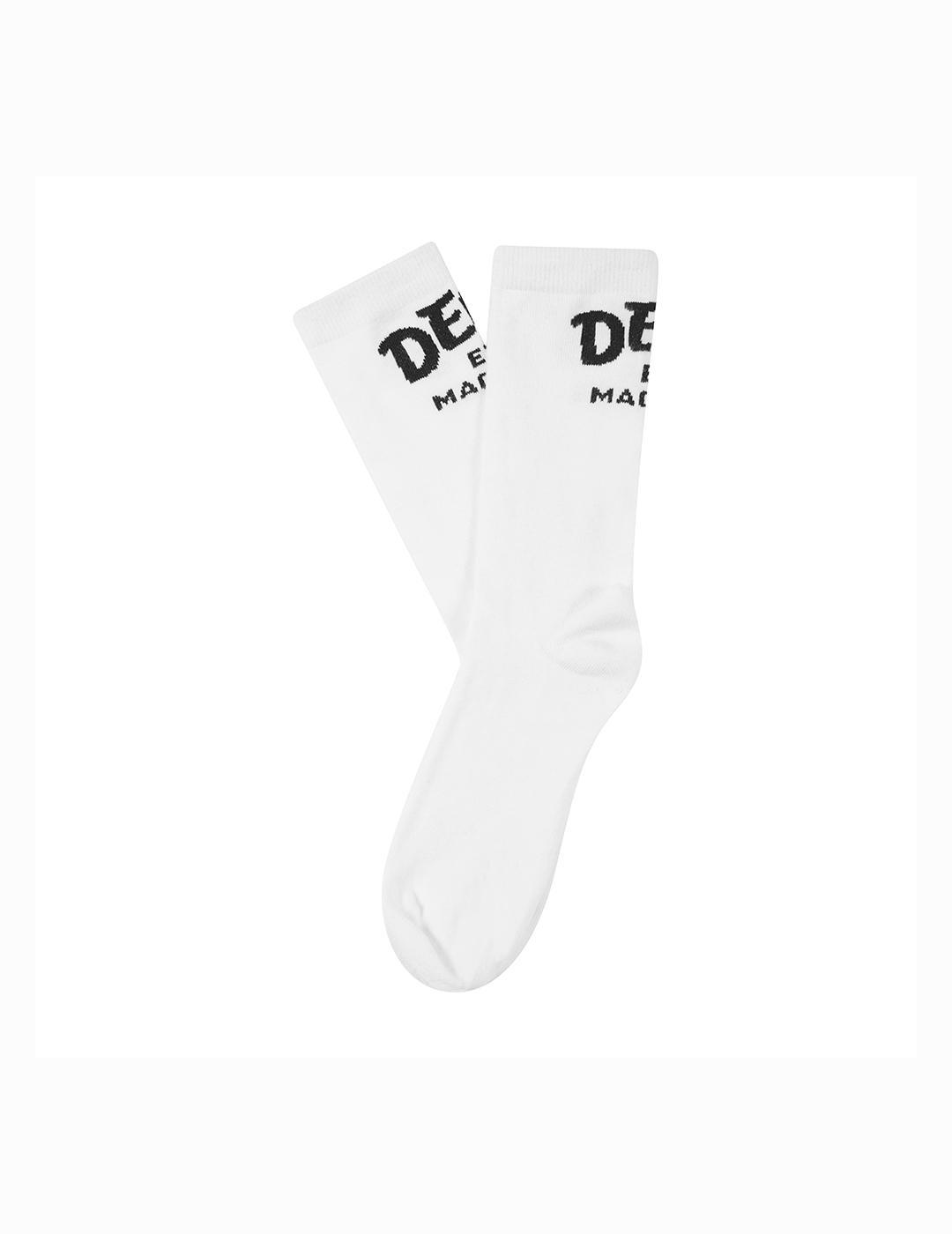 DEUS CALCETINES ALTOS GRIS BLANCO CURVY