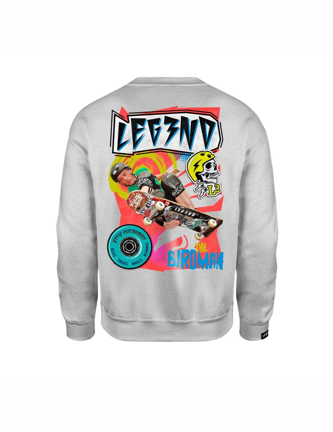 LEG3ND SUDADERA HAWK GRIS