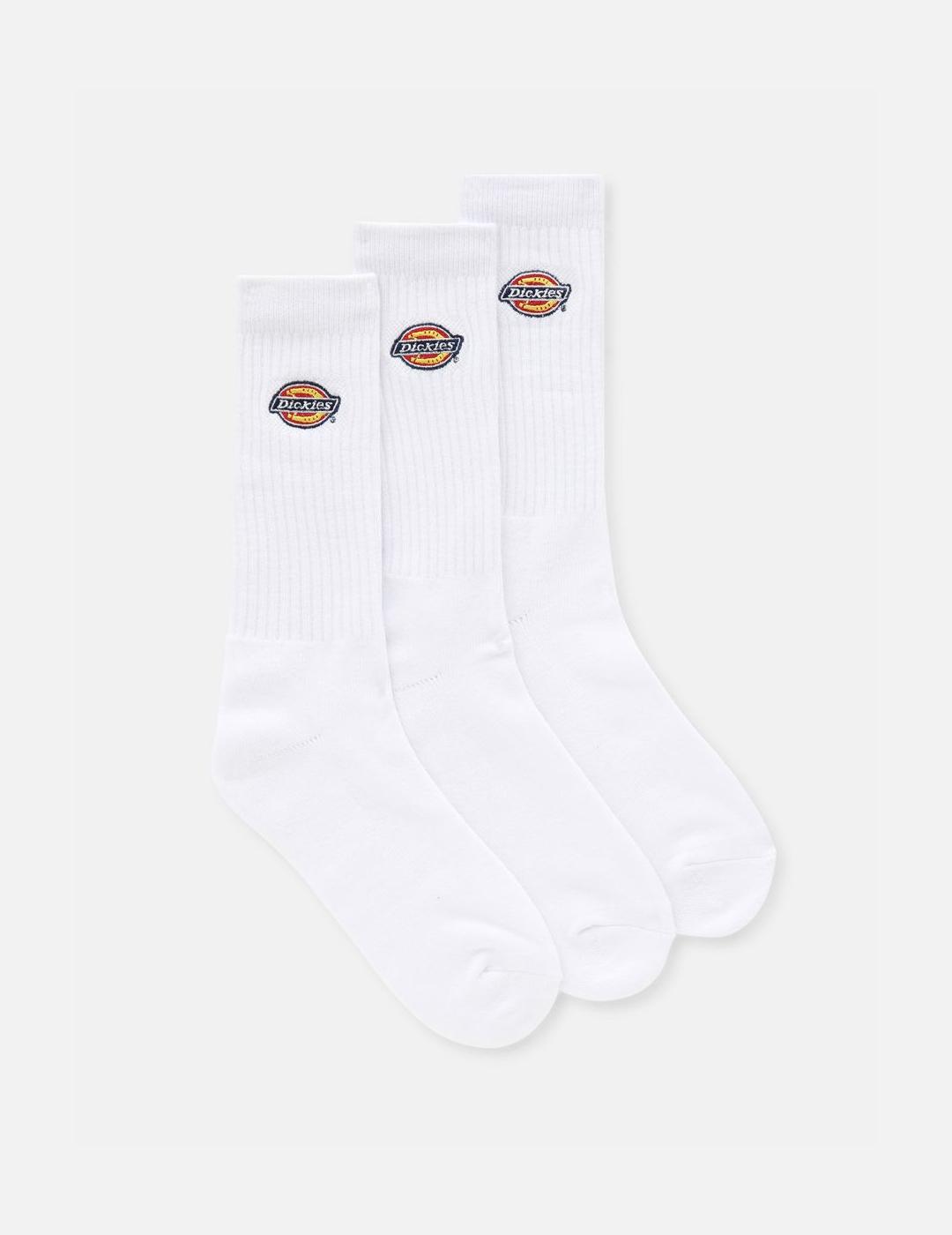DICKIES VALLEY CALCETINES LARGOS BLANCOS PACK3