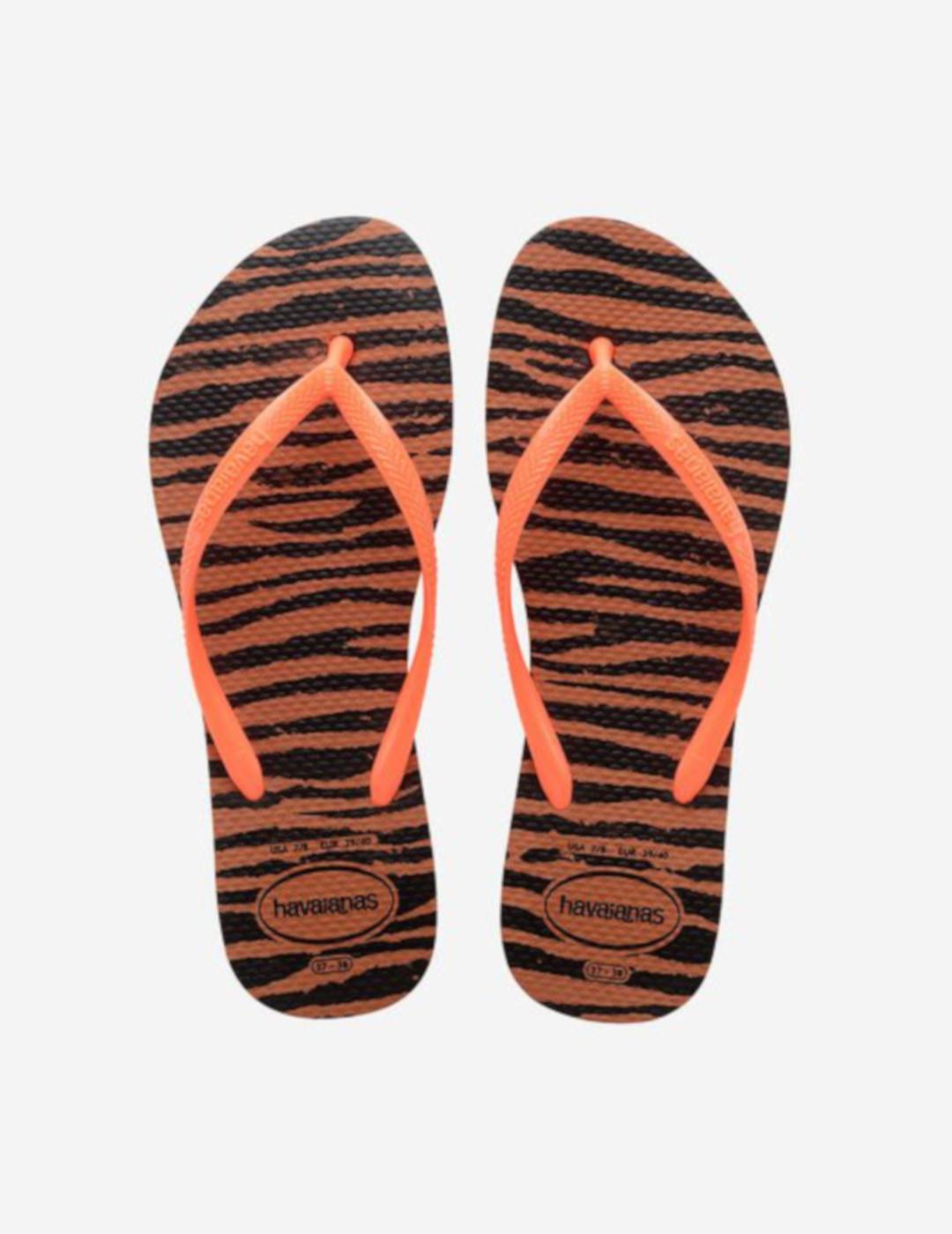 HAVAIANAS SLIM ANIMALS RUST ORANGE