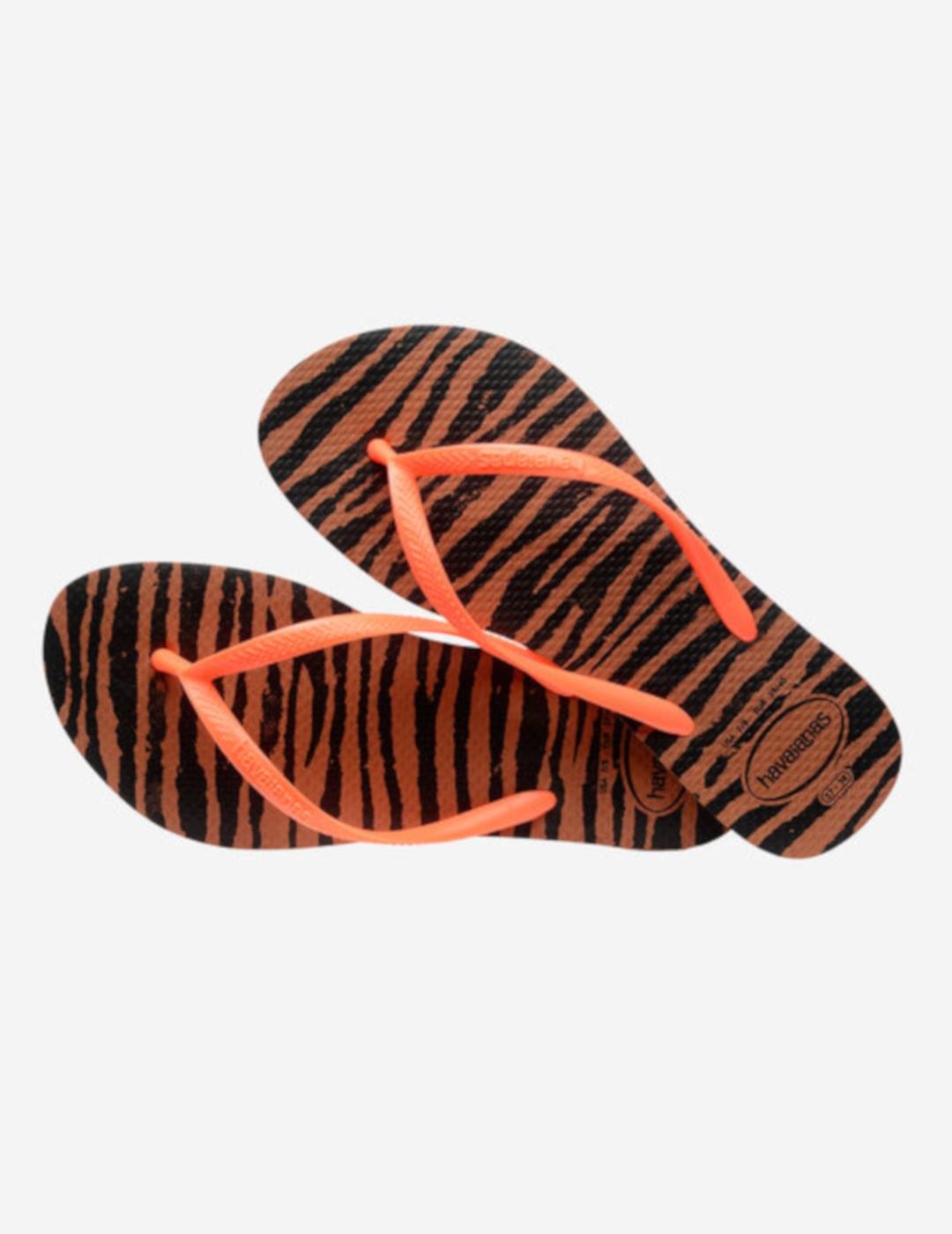 HAVAIANAS SLIM ANIMALS RUST ORANGE
