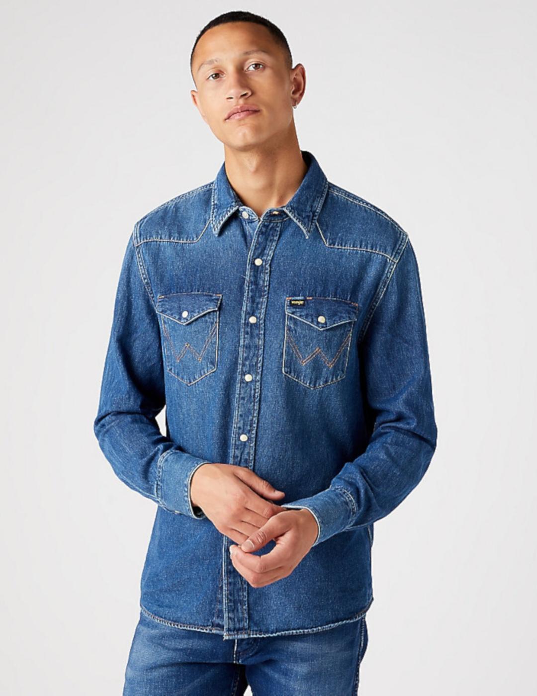 WRANGLER CAMISA DENIM OSCURO 1 YEAR