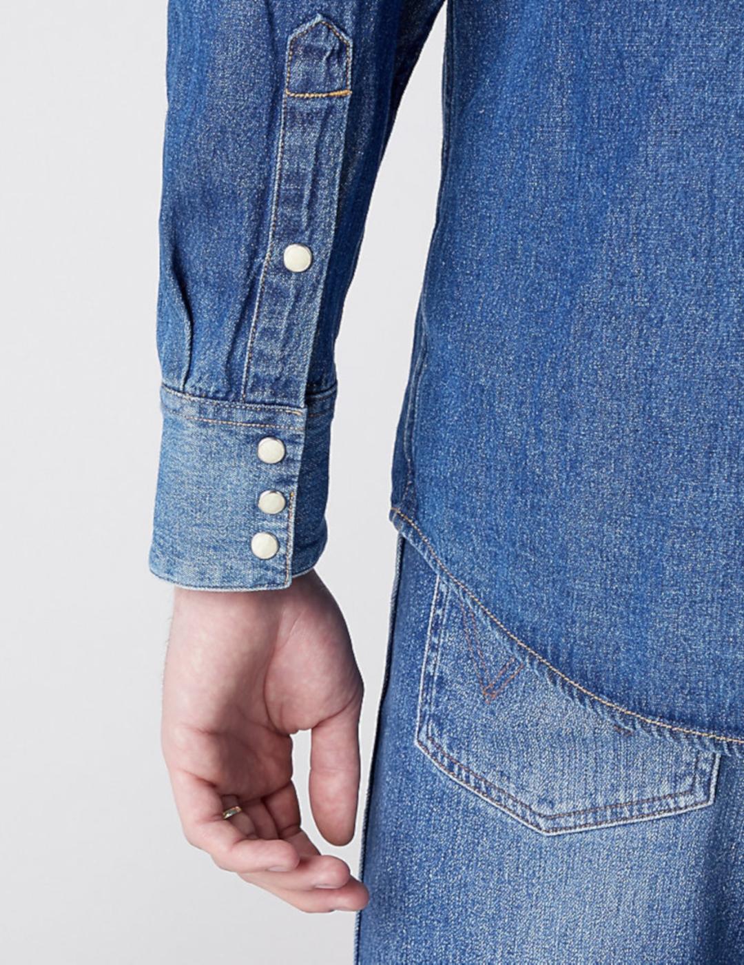 WRANGLER CAMISA DENIM OSCURO 1 YEAR