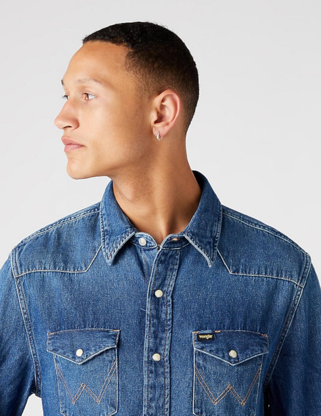 WRANGLER CAMISA DENIM OSCURO 1 YEAR