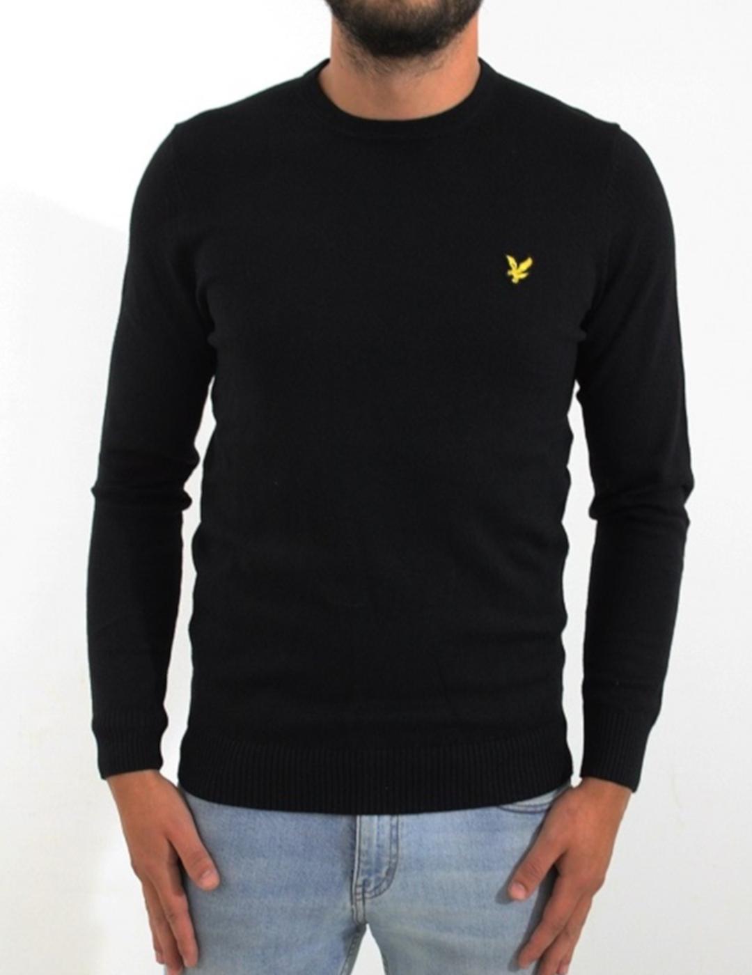 LYLE&SCOTT JERSEY CUELLO REDONDO NEGRO
