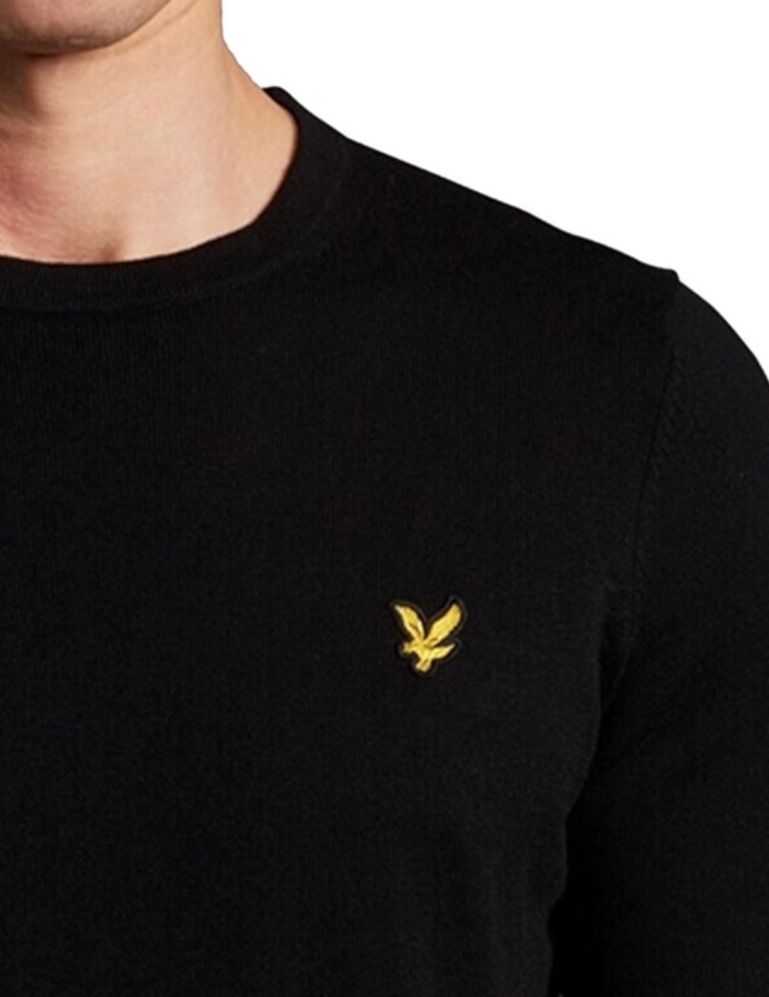 LYLE&SCOTT JERSEY CUELLO REDONDO NEGRO