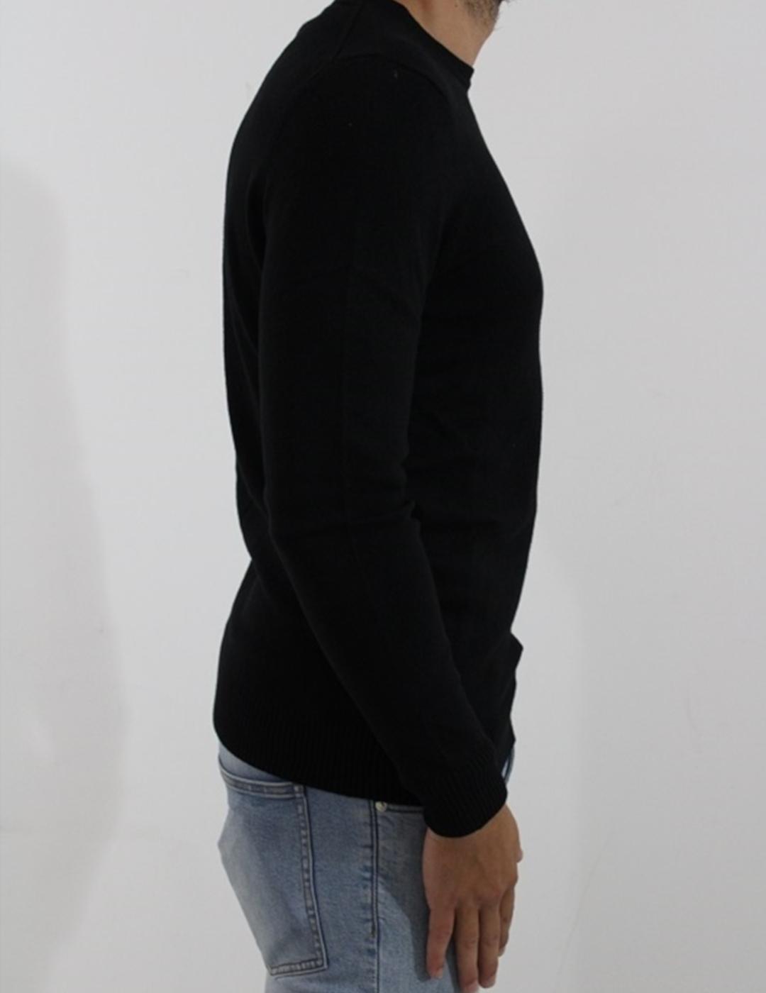 LYLE&SCOTT JERSEY CUELLO REDONDO NEGRO