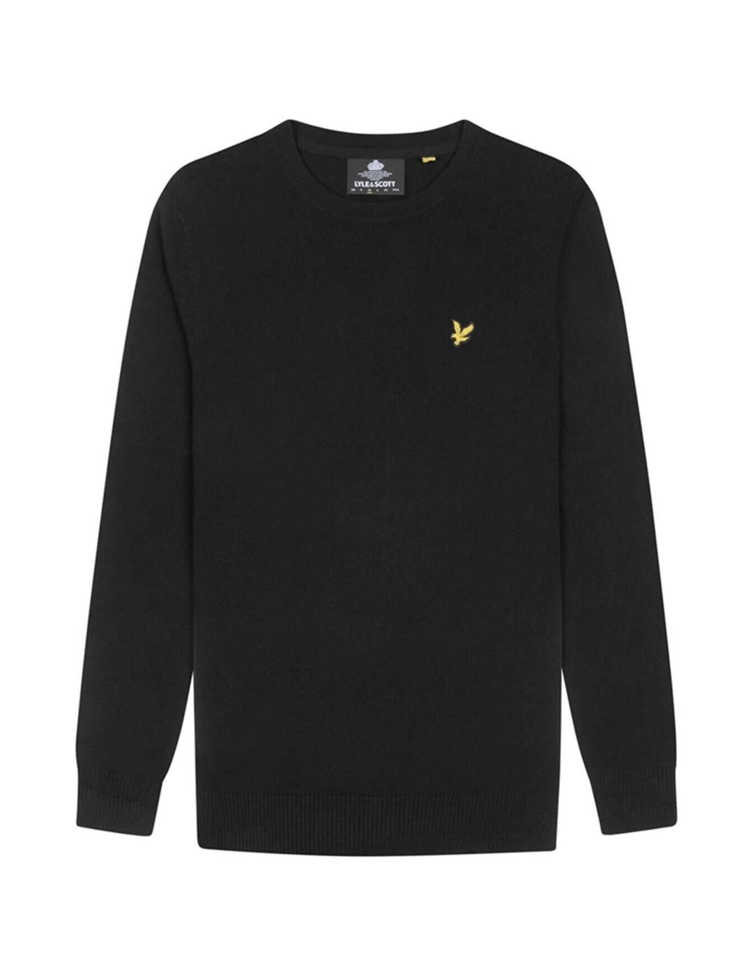LYLE&SCOTT JERSEY CUELLO REDONDO NEGRO