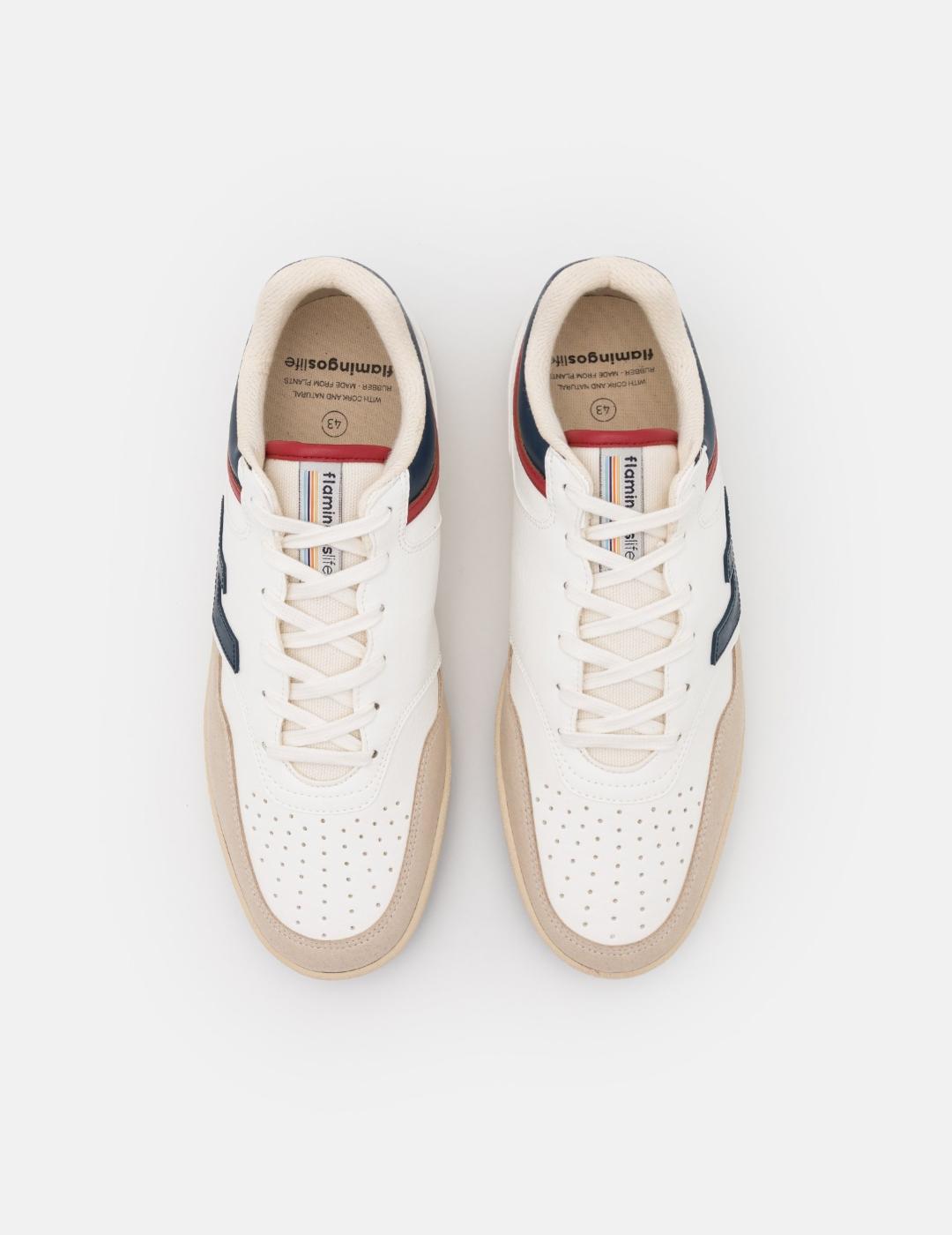 FLAMINGO ZAPATILLA RETRO 90 WHITE NAVY RED