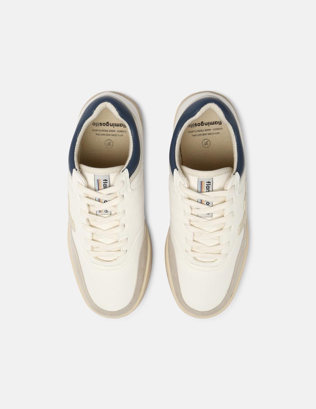 FLAMINGO ZAPATILLA RETRO 90 WHITE IVORY BICOLOR