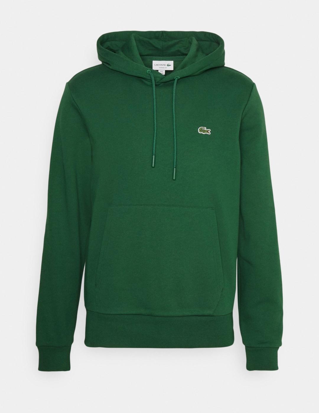 LACOSTE SUDADERA CAPUCHA VERDE