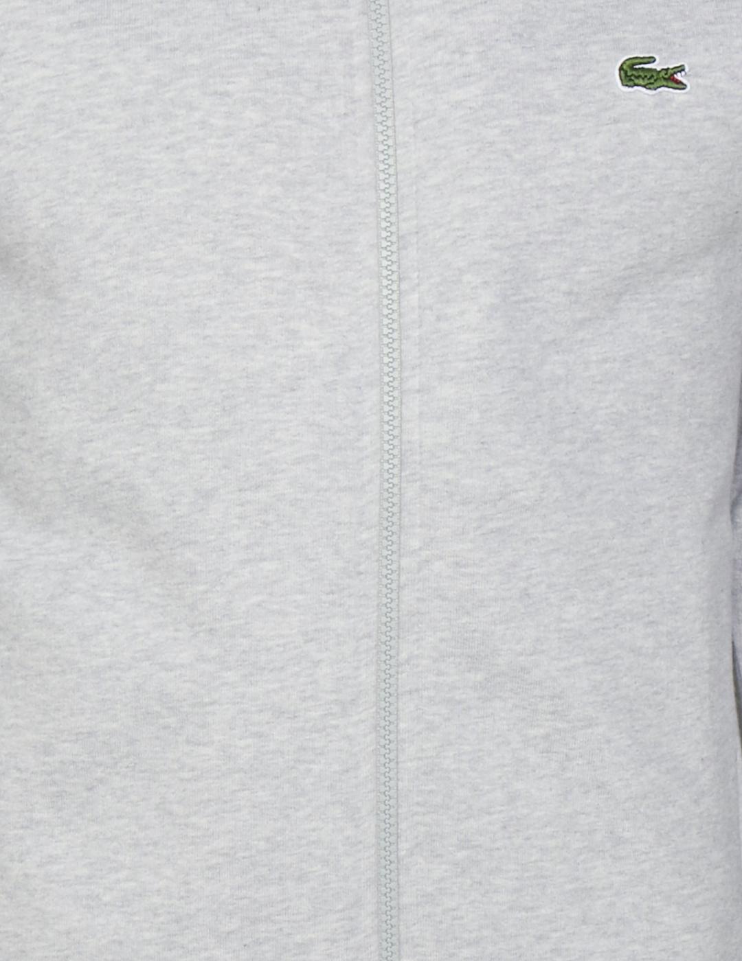 SUDADERA CREMALLERA LACOSTE GRIS