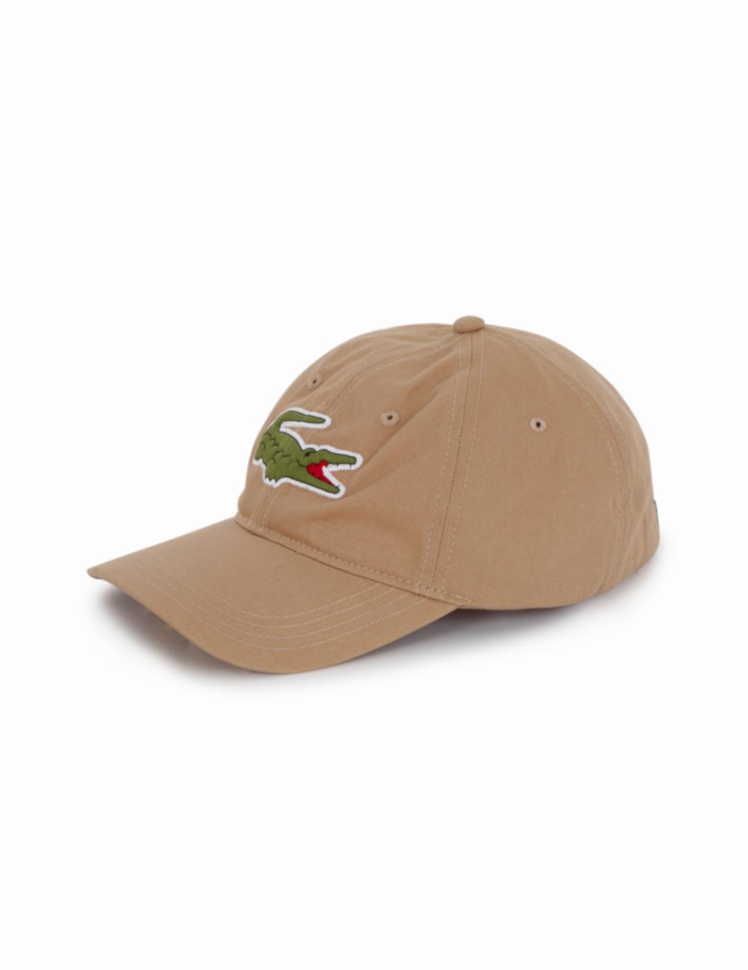 LACOSTE GORRA MARRON OSCURO LOGO