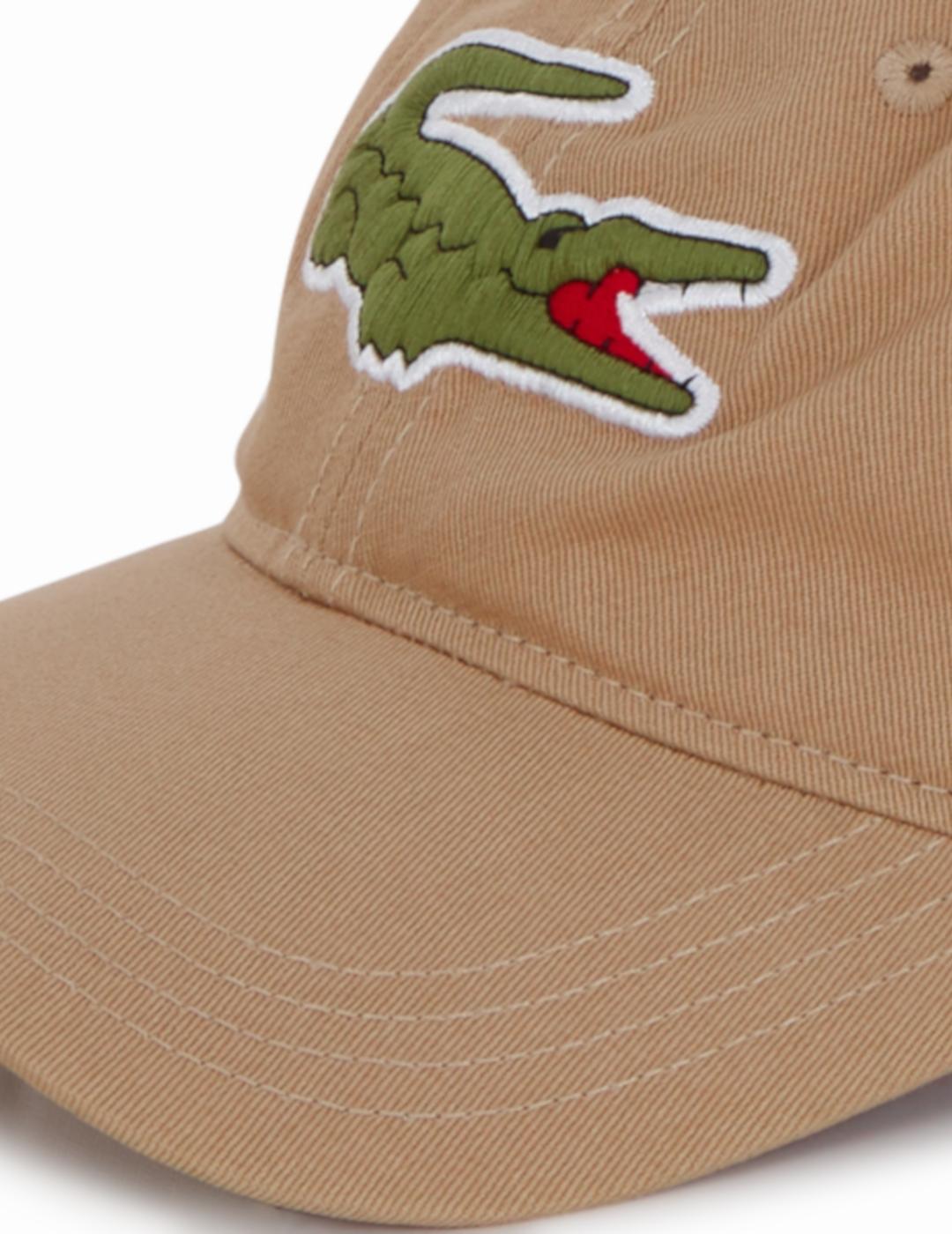 LACOSTE GORRA MARRON OSCURO LOGO