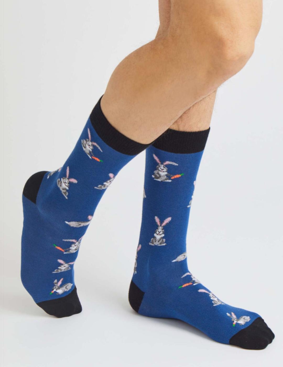 BE SOCKS CALCETINES BERABBIT AZUL