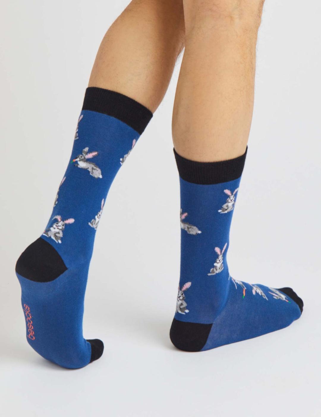 BE SOCKS CALCETINES BERABBIT AZUL