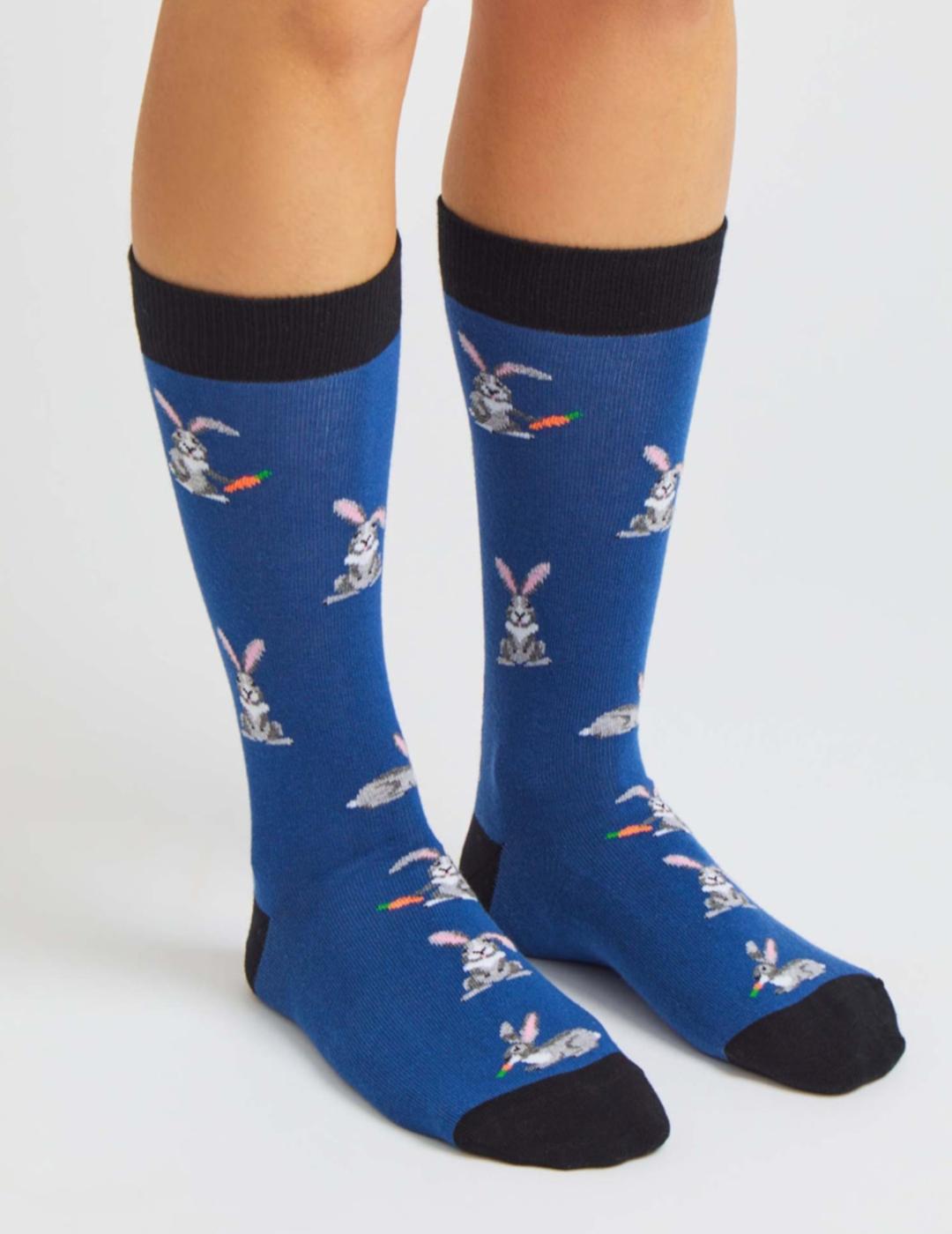 BE SOCKS CALCETINES BERABBIT AZUL