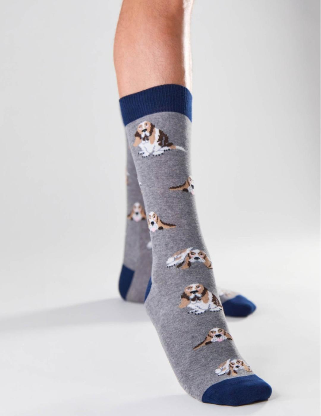 BE SOCKS CALCETINES BEBASSET GRIS