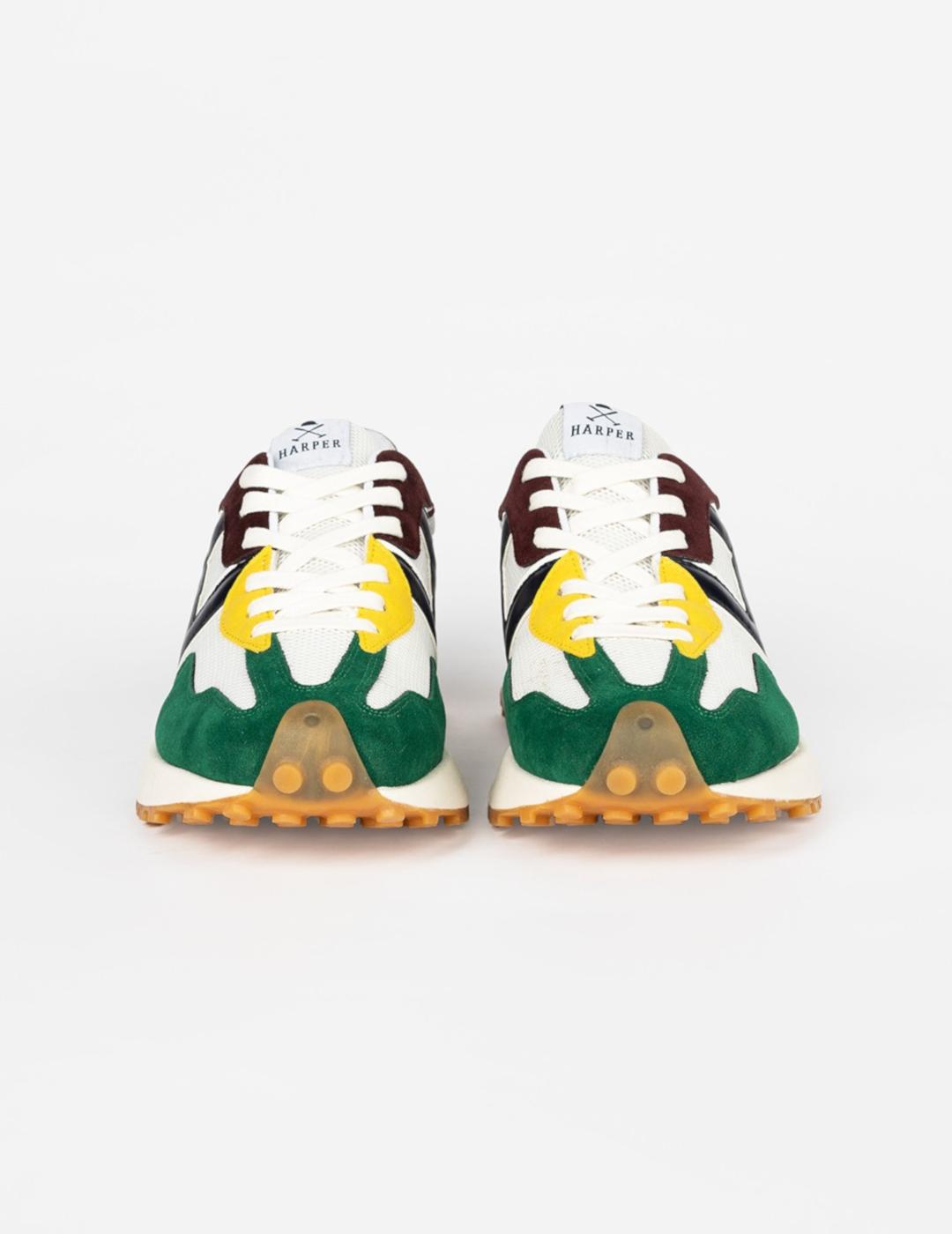 HARPER ZAPATILLA AGP BLANCA VERDE AMARILLA