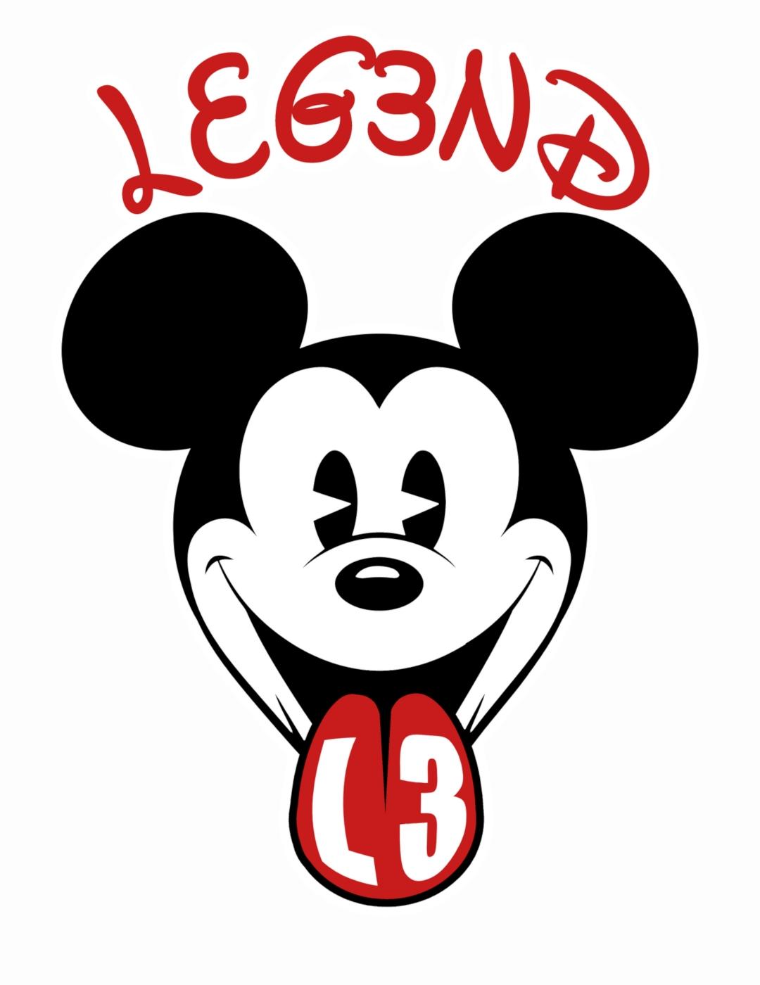 LEG3ND SUDADERA MICKEY NEGRA