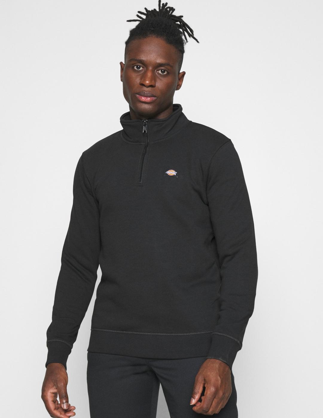 DICKIES SUDADERA OAKPORT QUARTER ZIP NEGRA