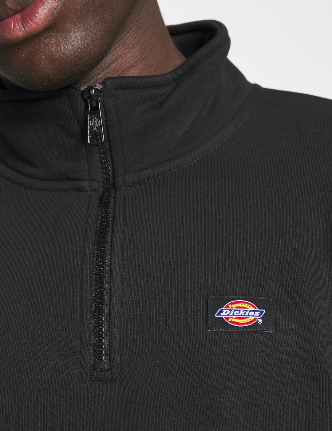 DICKIES SUDADERA OAKPORT QUARTER ZIP NEGRA