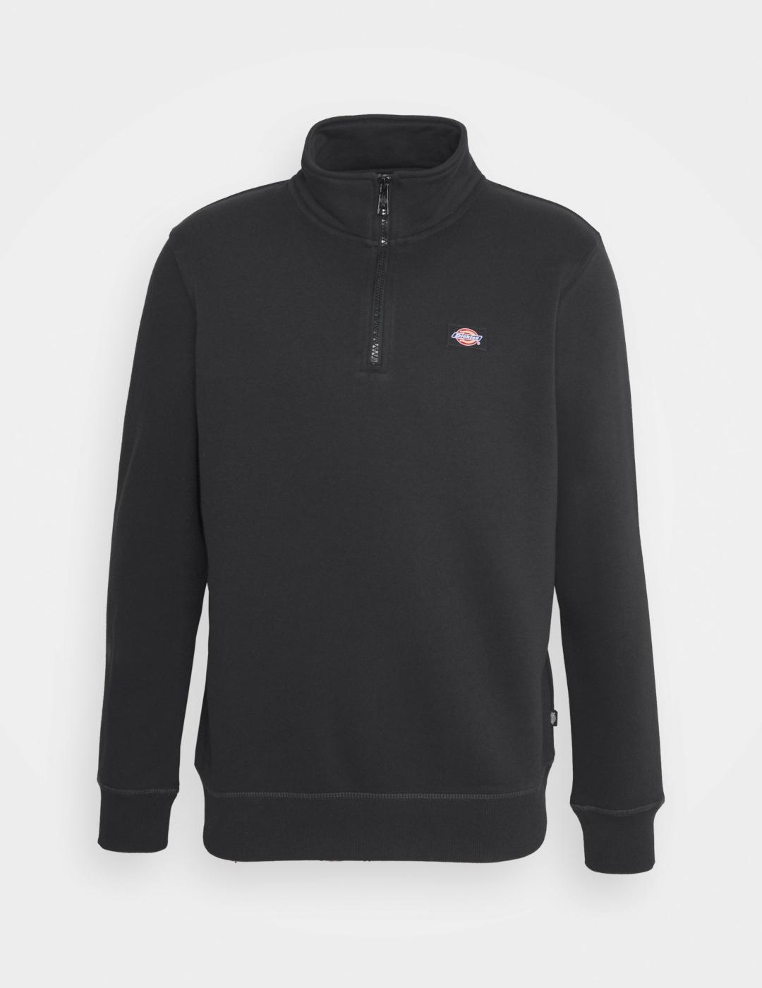 DICKIES SUDADERA OAKPORT QUARTER ZIP NEGRA