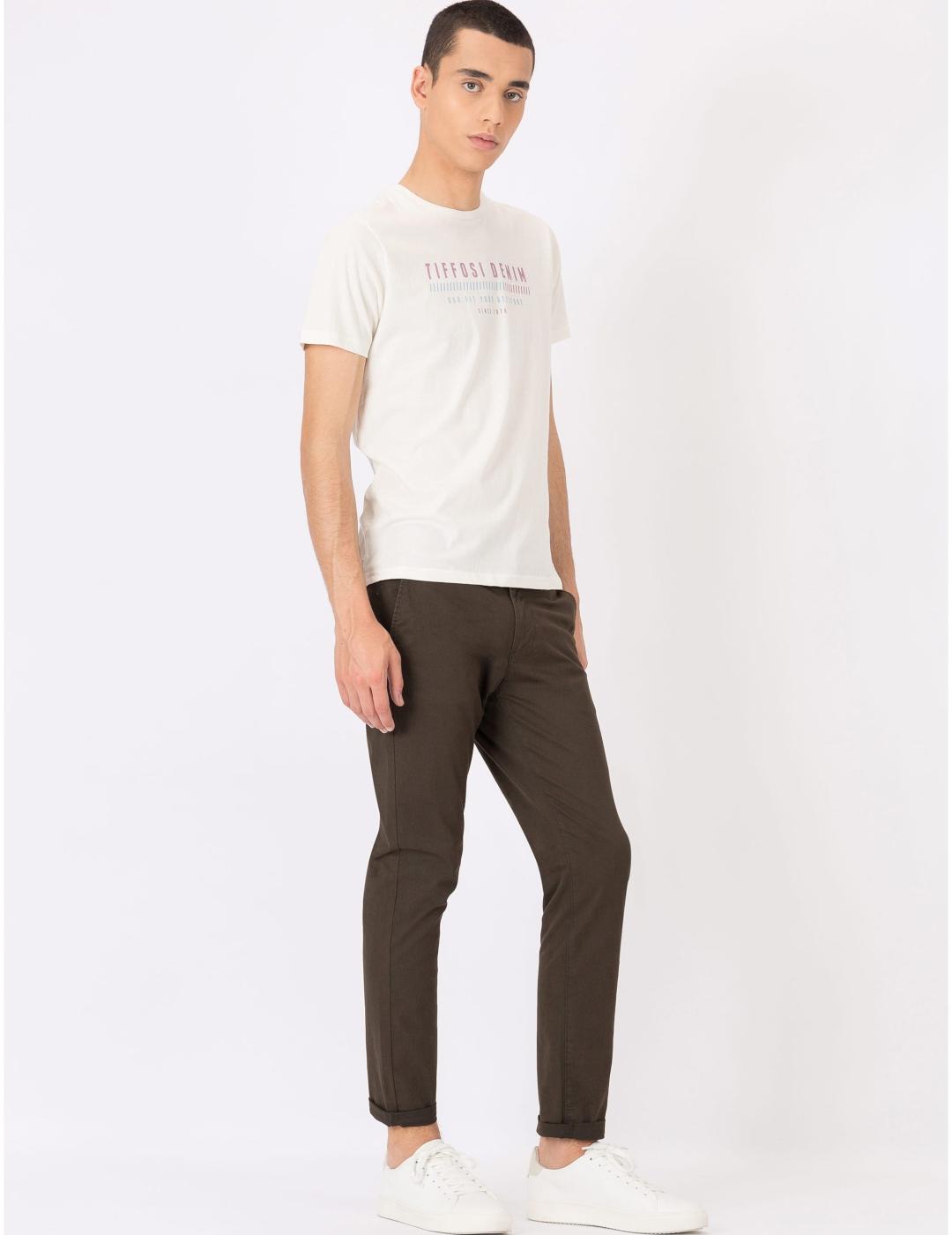 TIFFOSI CHINO SLIM FIT H 35 KAKI