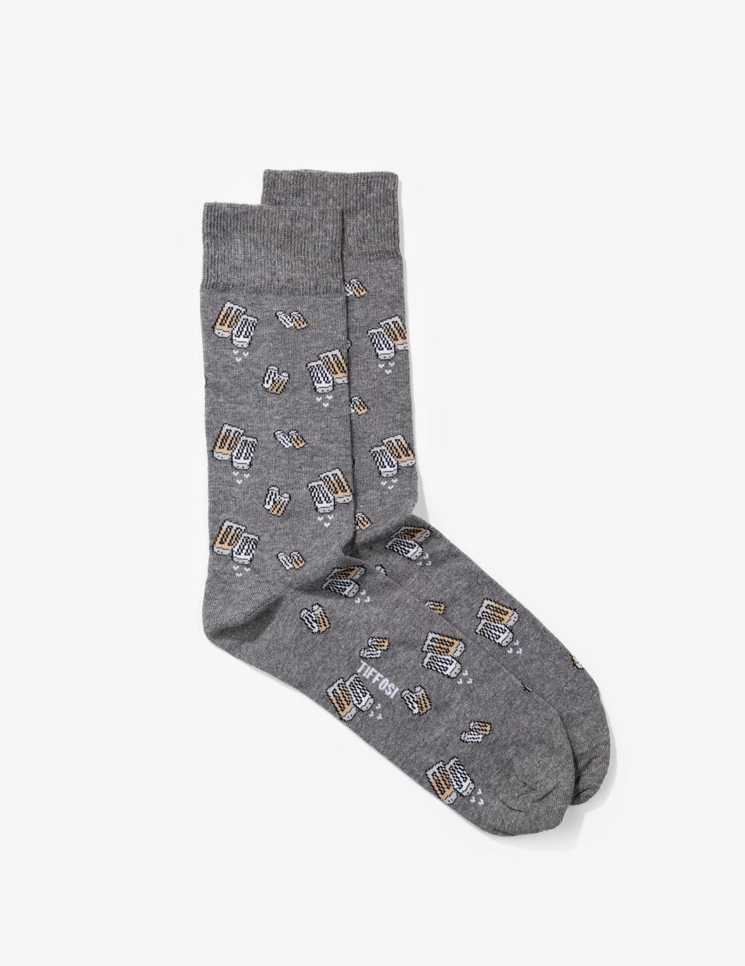 TIFFOSI CALCETINES SANTOS CERVEZAS GRIS