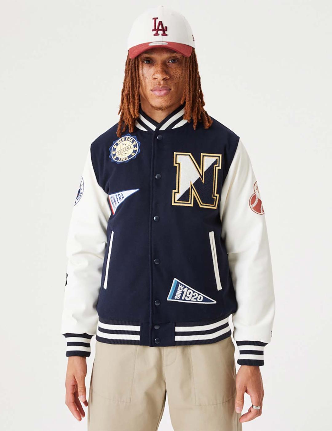 NEW ERA JACKET VARSITY MARINO BLANCA