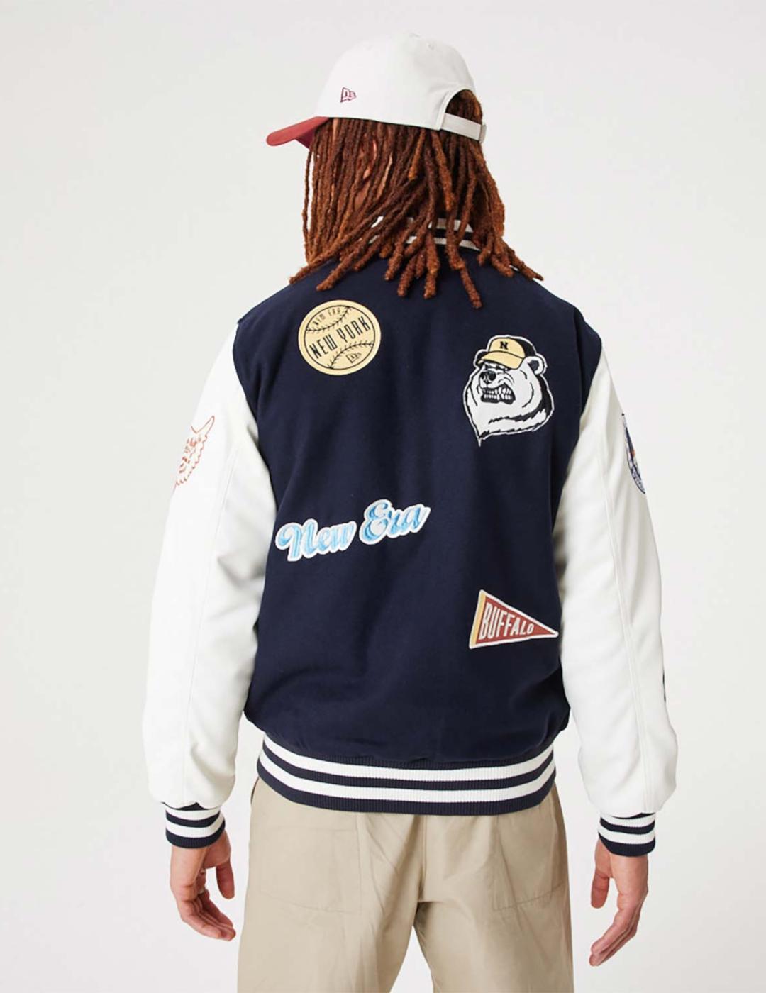 NEW ERA JACKET VARSITY MARINO BLANCA