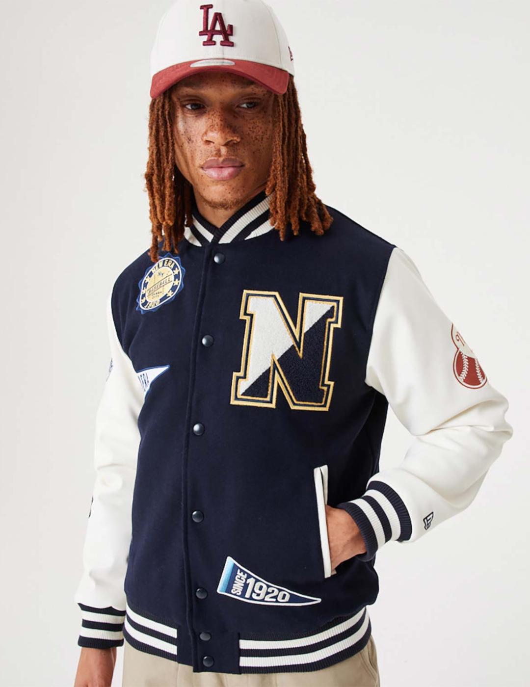 NEW ERA JACKET VARSITY MARINO BLANCA