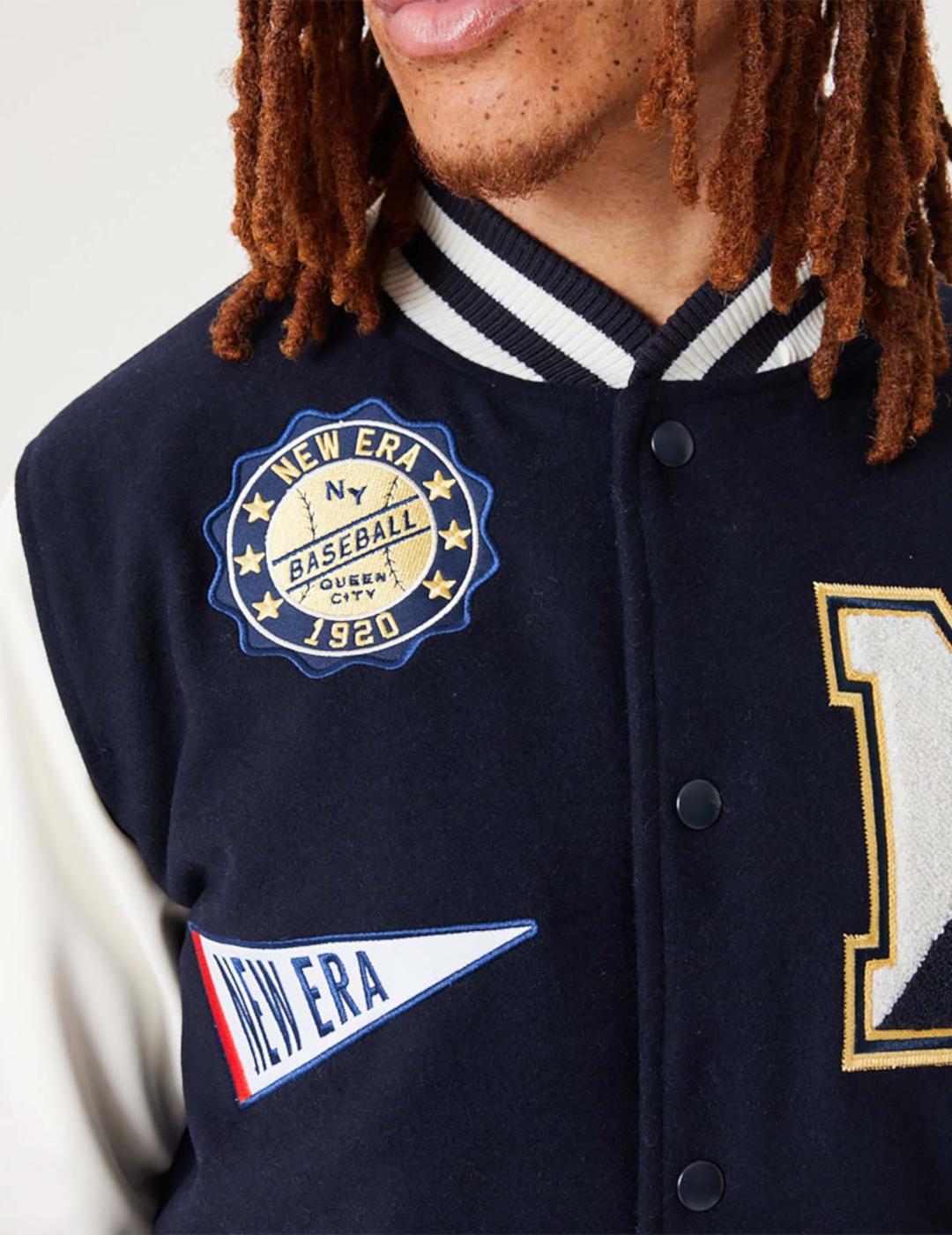 NEW ERA JACKET VARSITY MARINO BLANCA