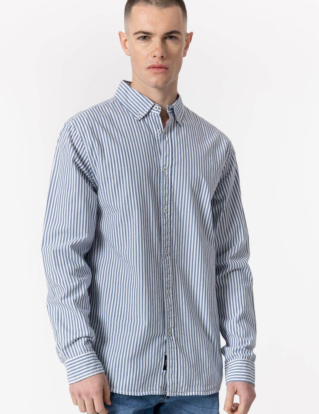 TIFFOSI CAMISA COLUMBIA RAYAS AZUL