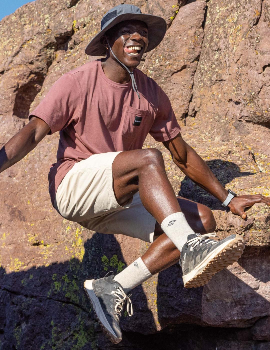 COLUMBIA SHORTS WASHED OUT FOSSIL