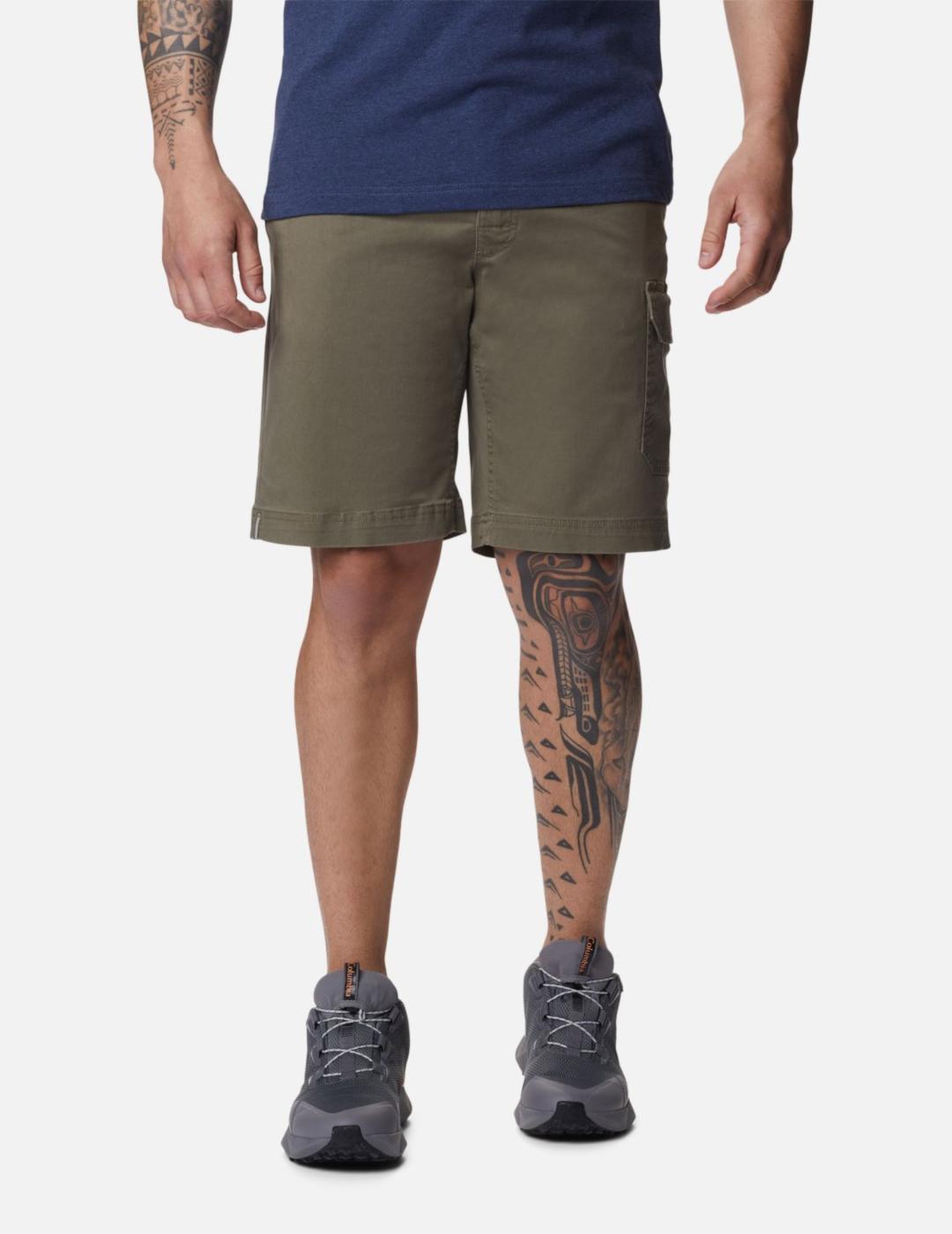 COLUMBIA SHORTS PACIFIC RIDGE BELTED STONE GREEN