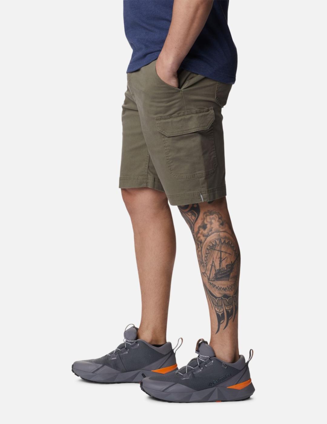 COLUMBIA SHORTS PACIFIC RIDGE BELTED STONE GREEN