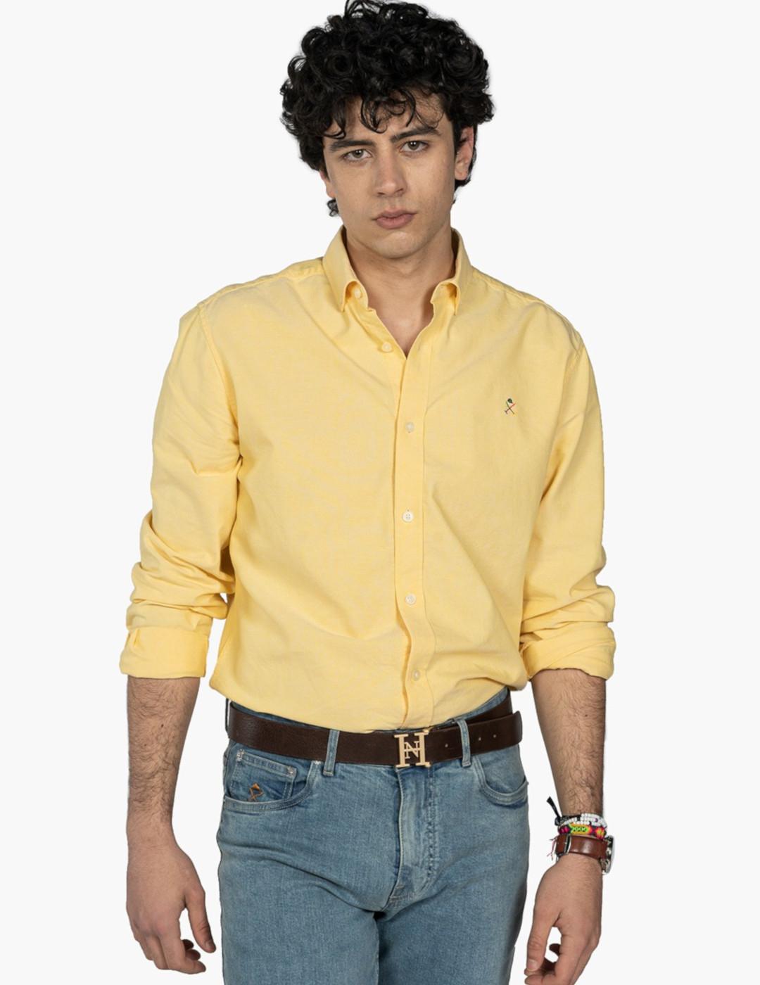 HARPER CAMISA AMARILLA OXFORD