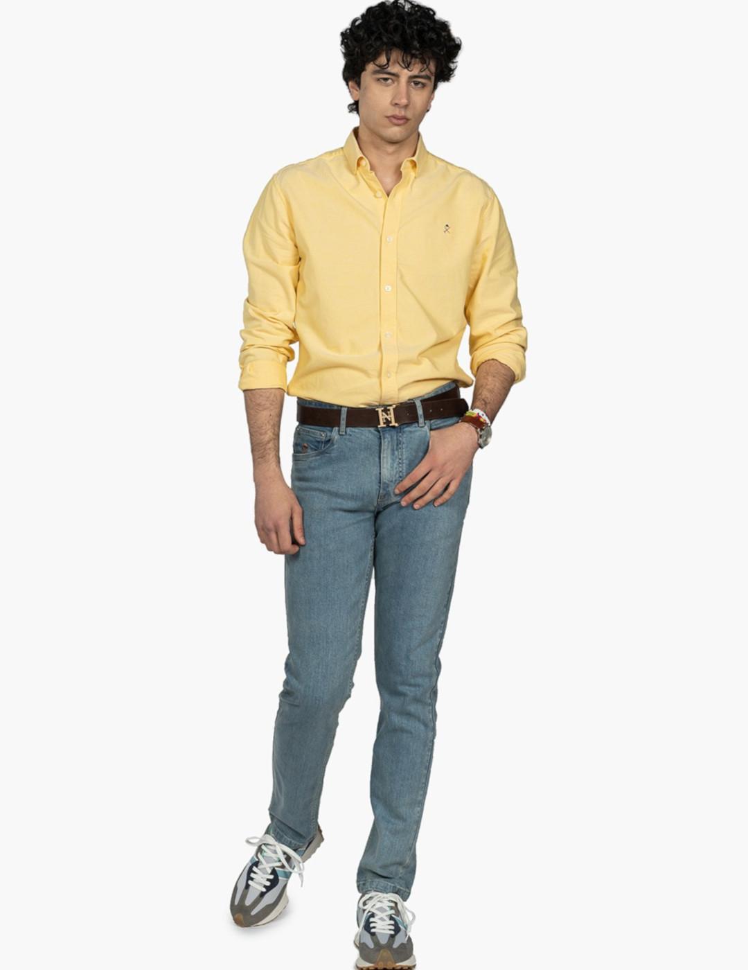 HARPER CAMISA AMARILLA OXFORD