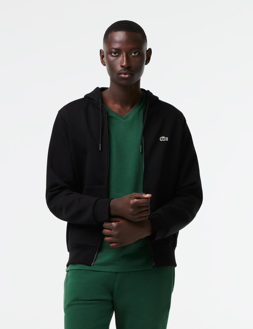 LACOSTE HOODIE ZIP NEGRA