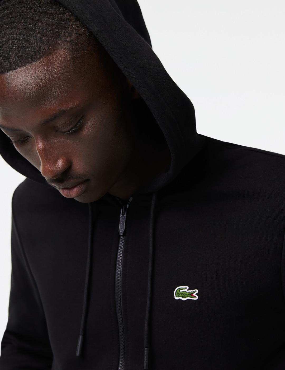 LACOSTE HOODIE ZIP NEGRA