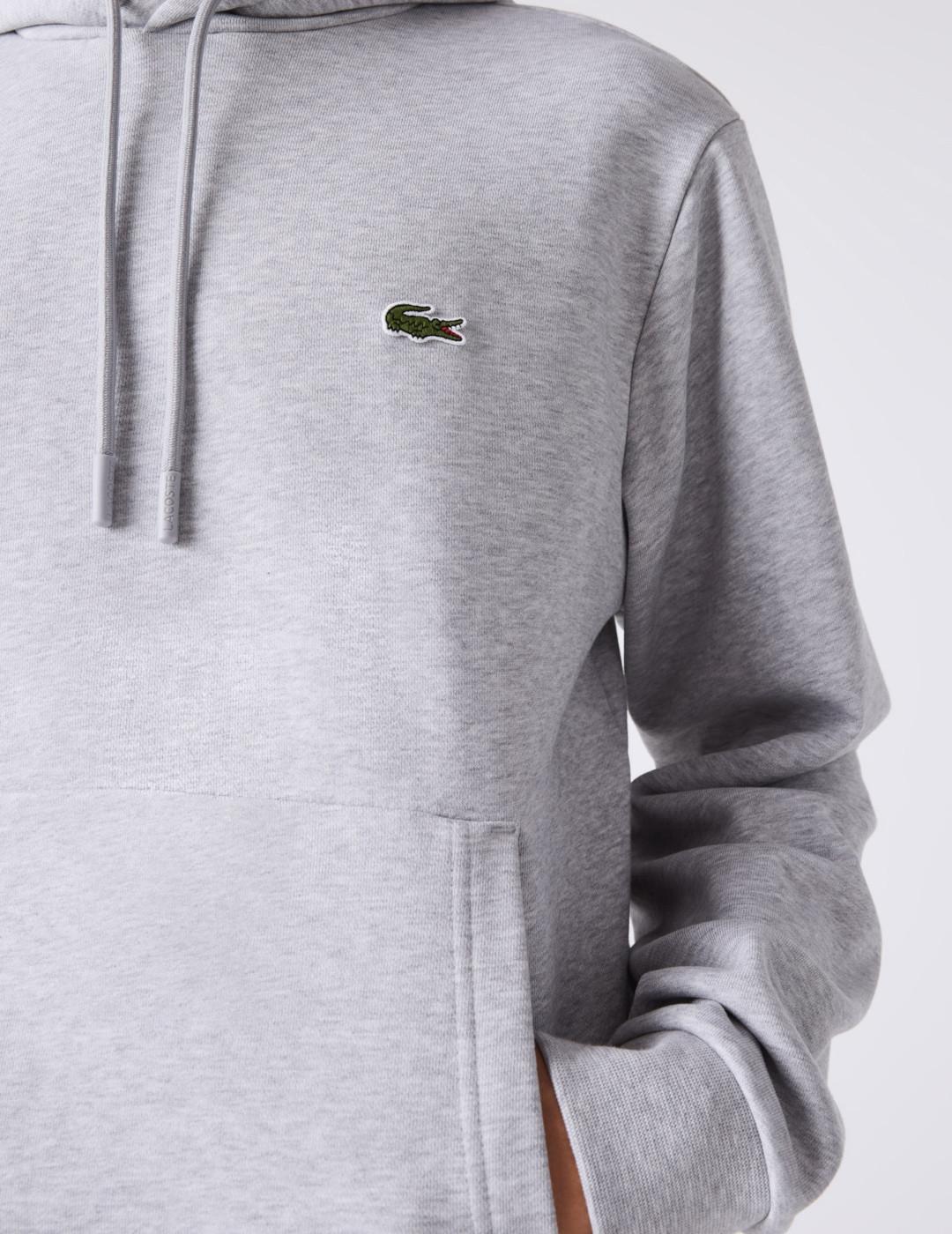 LACOSTE SUDADERA GRIS CAPUCHA