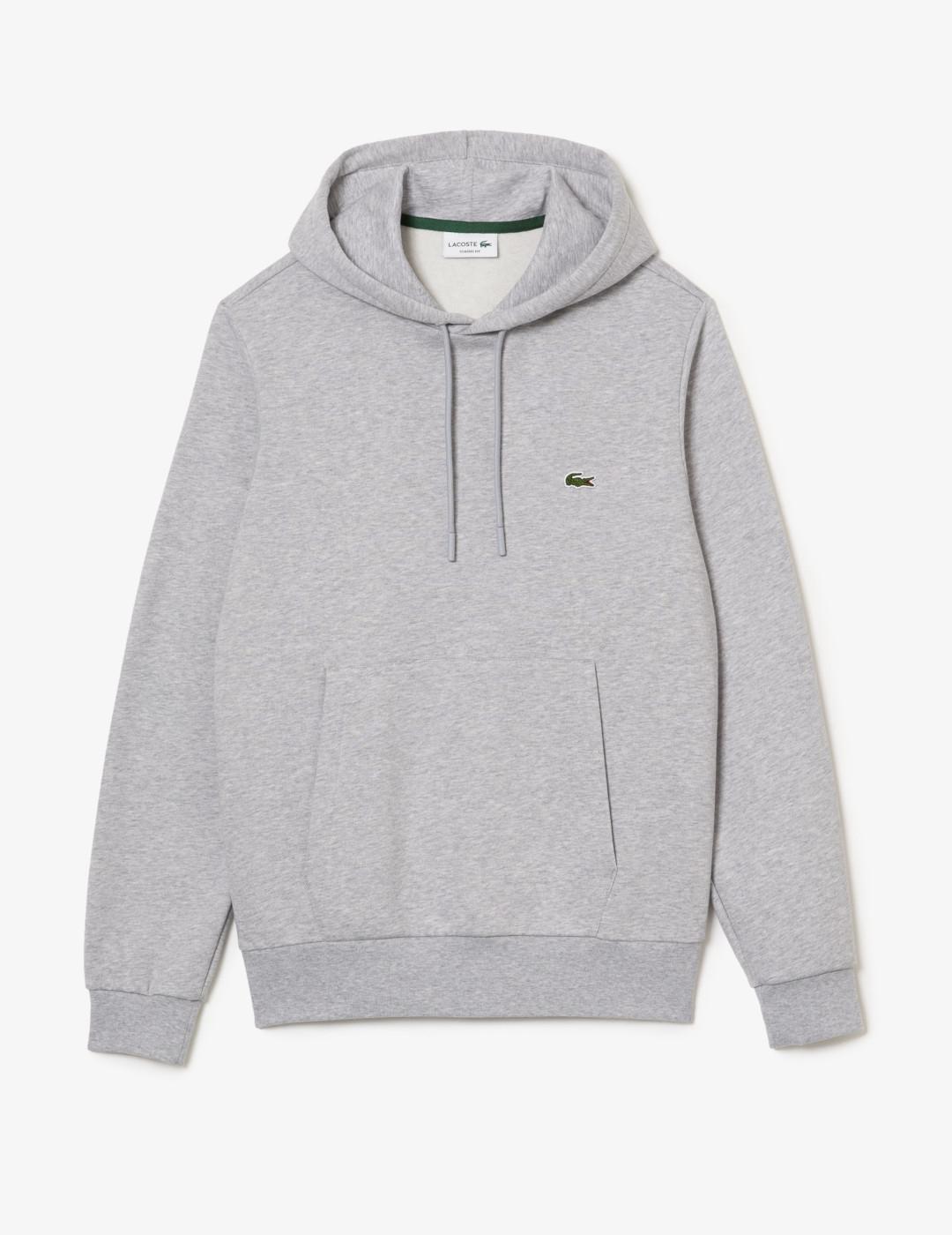 LACOSTE SUDADERA GRIS CAPUCHA