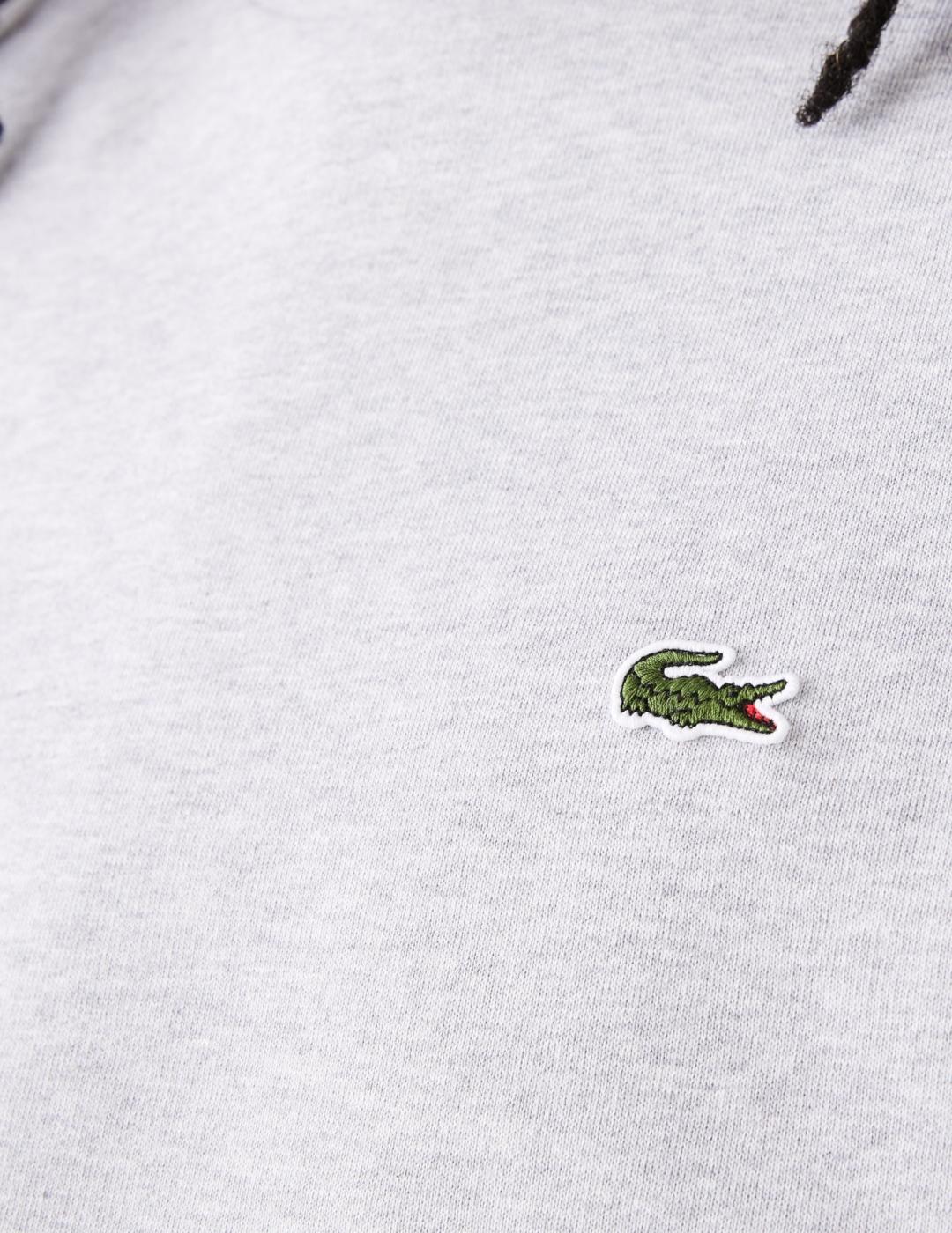 LACOSTE SUDADERA GRIS CUELLO REDONDO