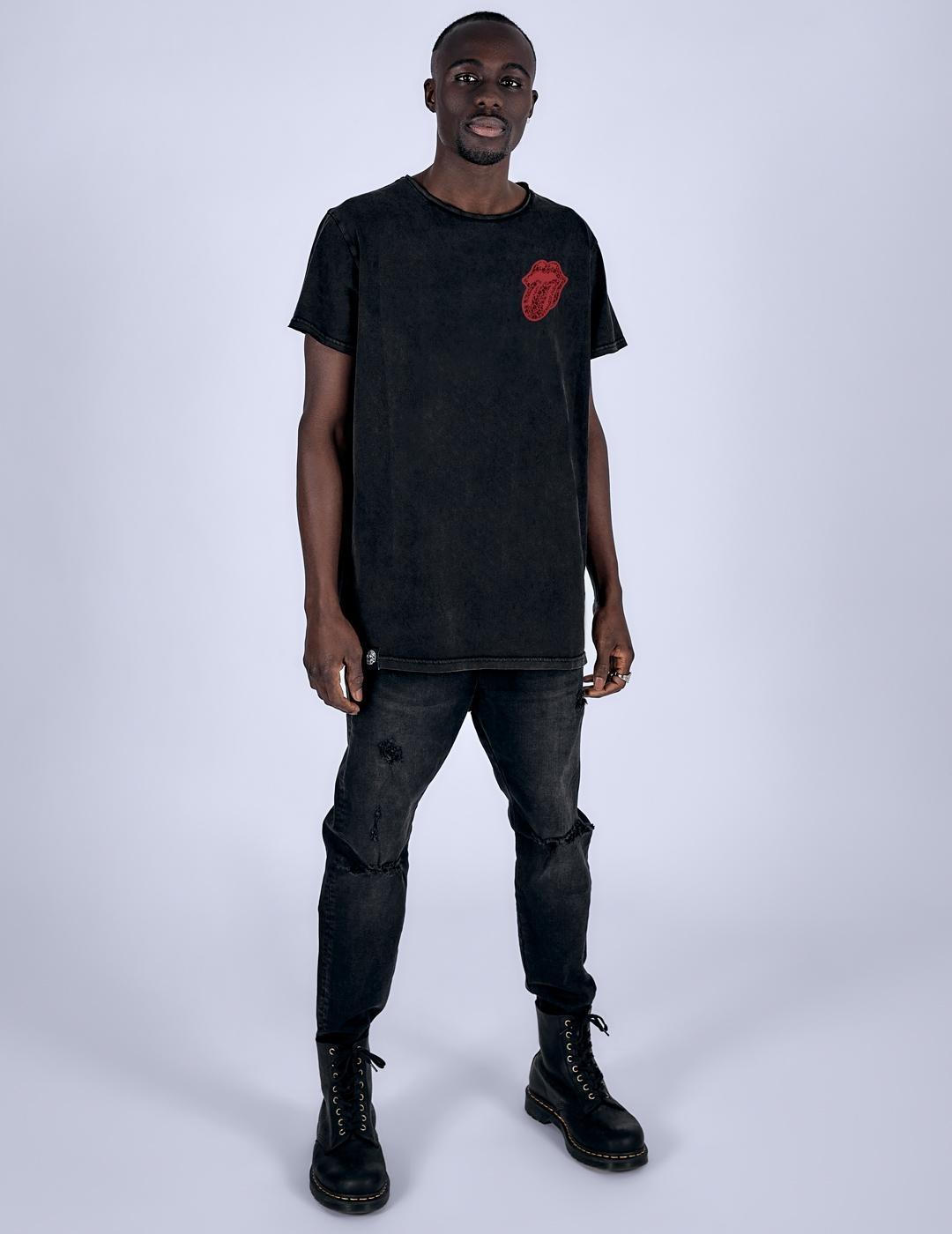 LE CRANE CAMISETA ONLY ROCK AND ROLL NEGRA