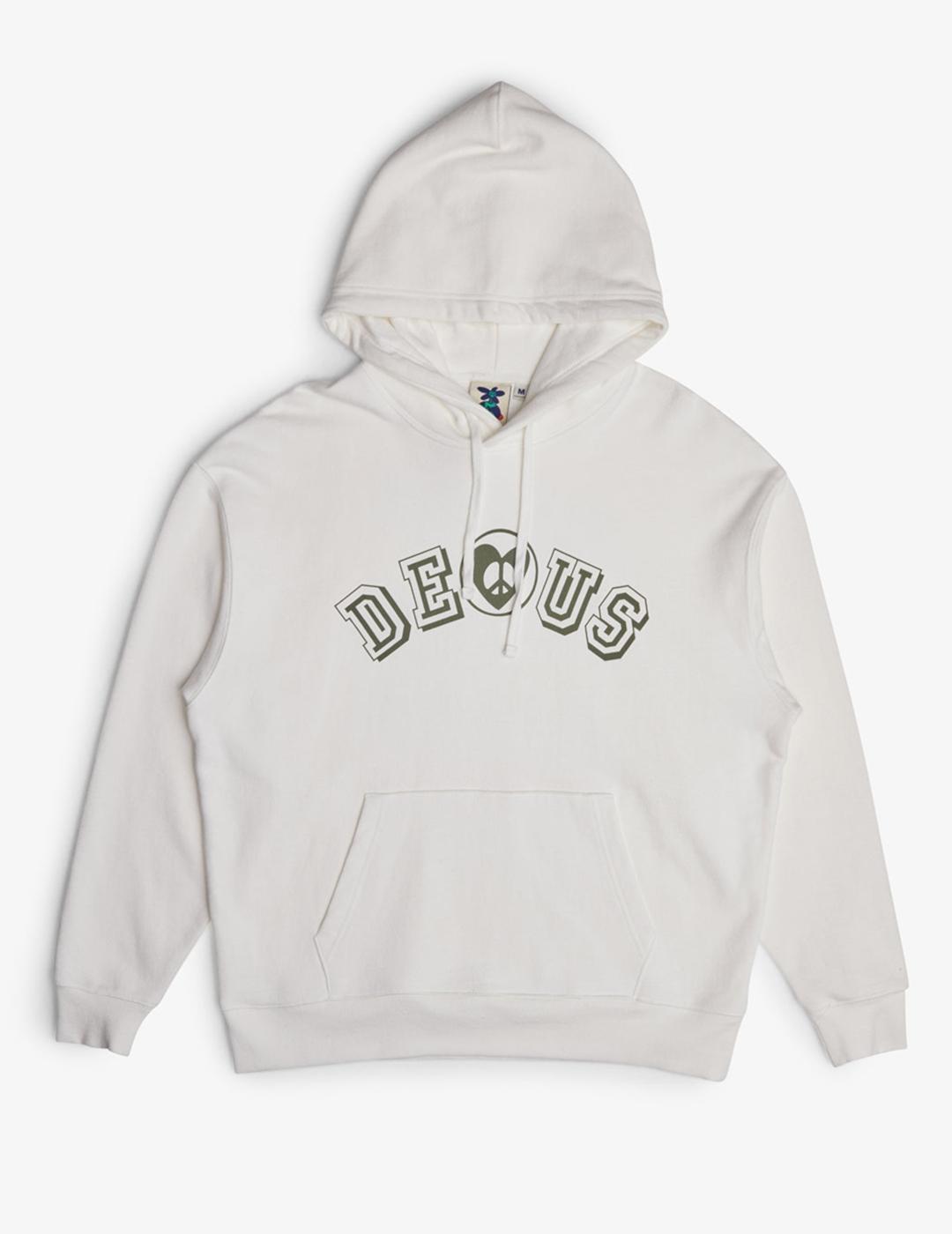 DEUS HOODIE BLANCA ACTIVE LISTENING